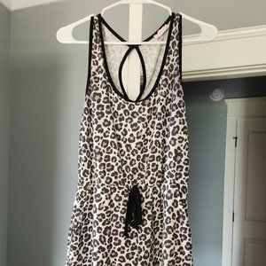 Pink Lily leopard romper - small